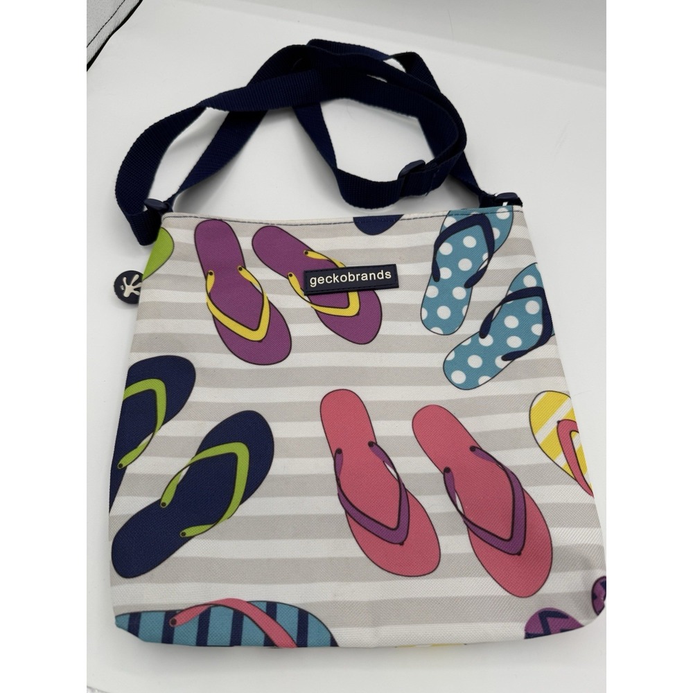 Geckobrands Flip Flop Lightweight Crossbody Bag Purse Multicolor Travel - NWOT